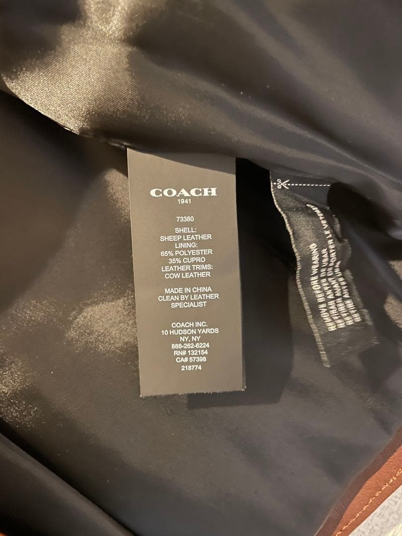 ☆未使用　COACH ラムレザージャケット