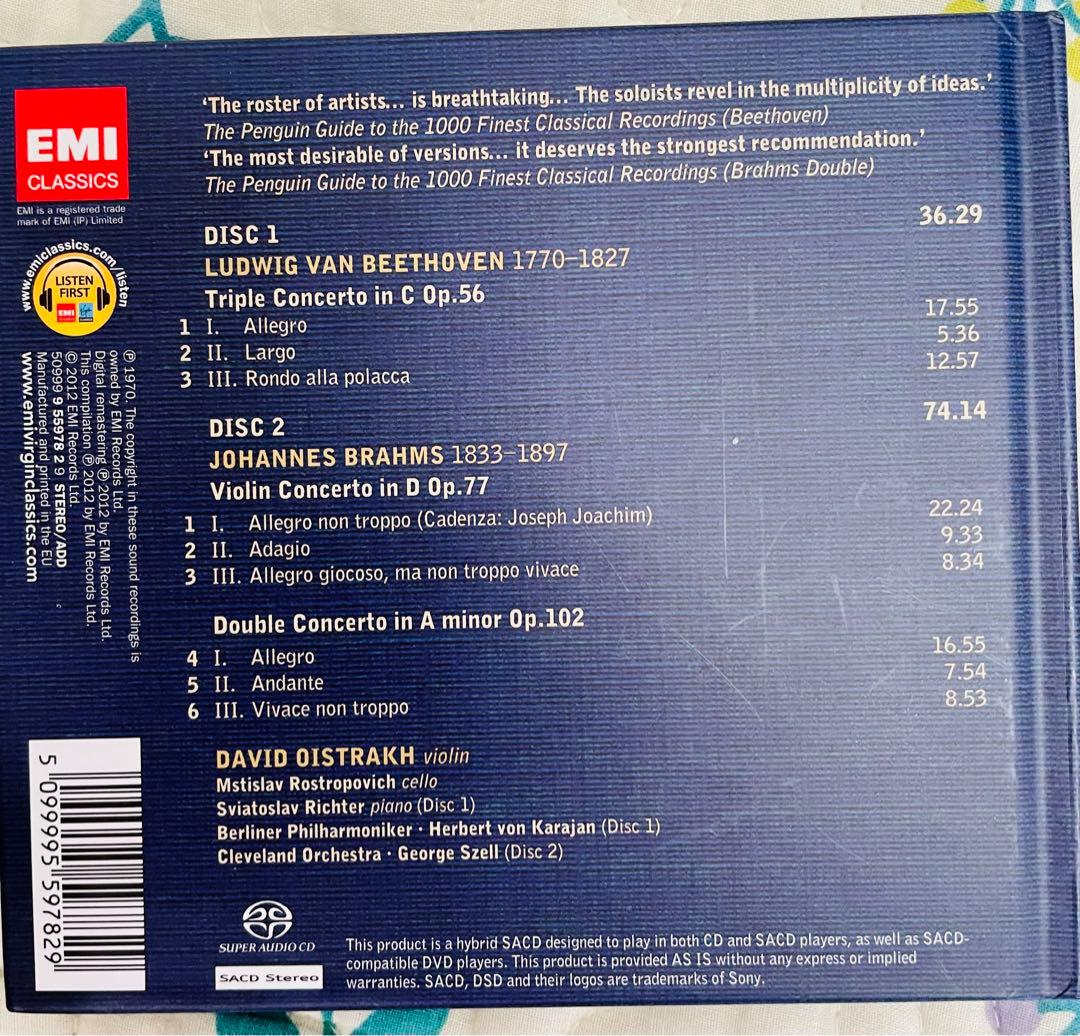 【2ASCD限定廃盤】ベートーヴェン&ブラームス他【CD2枚組】