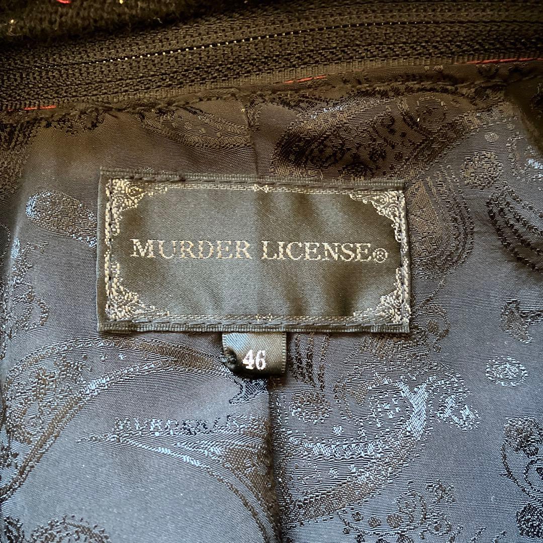 最終セール開催　MURDER LICENSE レイヤーレザージャケット 羊革46