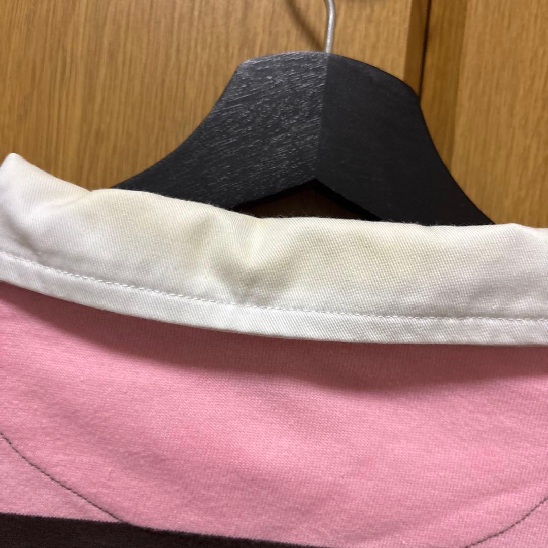 Stussy ステューシーラガーシャツ XL ピンク/ブラウン／ボーダー
