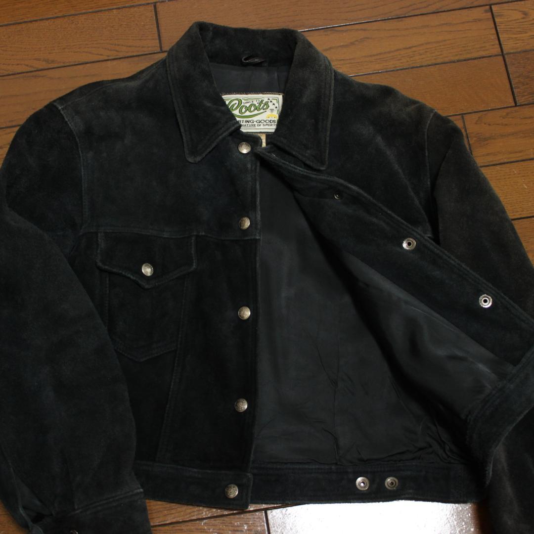 定助　ROOTS スウェード レザー ジャケット カナダ製 ヴィンテージ
