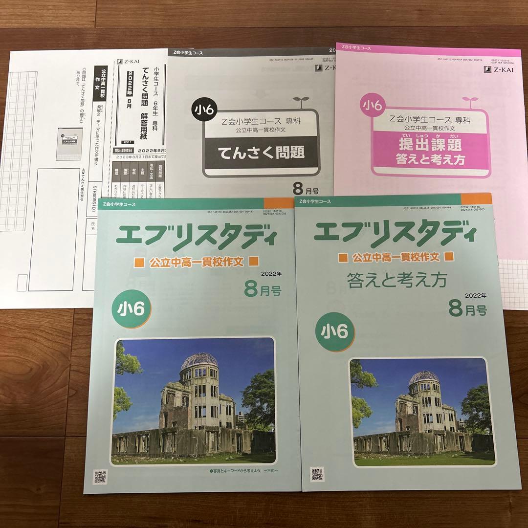 Z会 エブリスタディ 公立中高一貫校 作文 小6 2022年　4〜12月