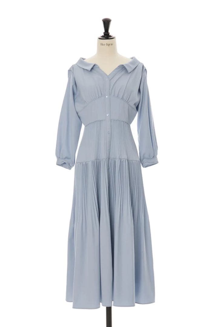 【未使用】Herlipto Pleated Open Shirt Dress