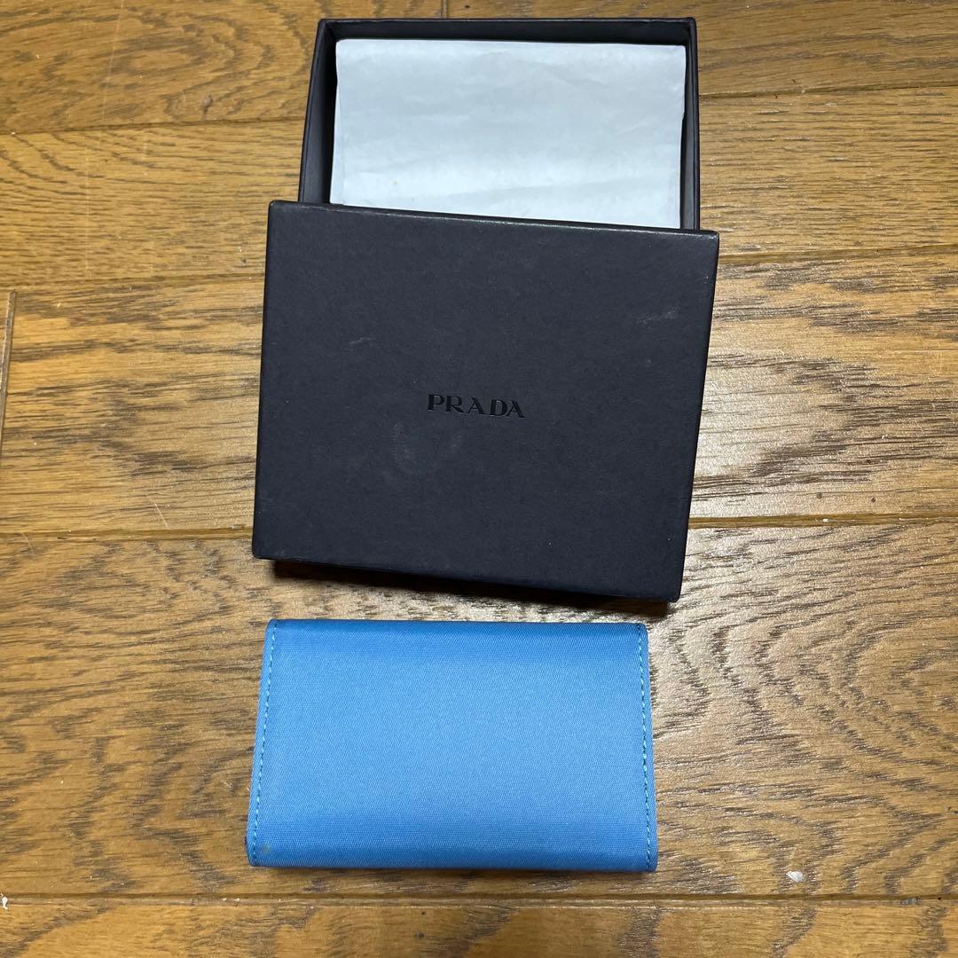 PRADA キーケース水色、未使用