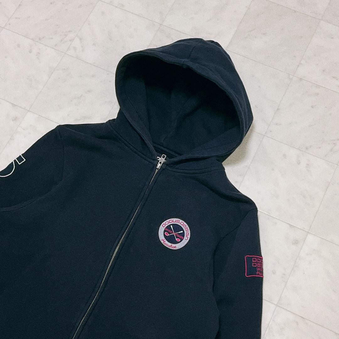 DOCUS DESIGN ジップアップ パーカー ワッペン ゴルフ