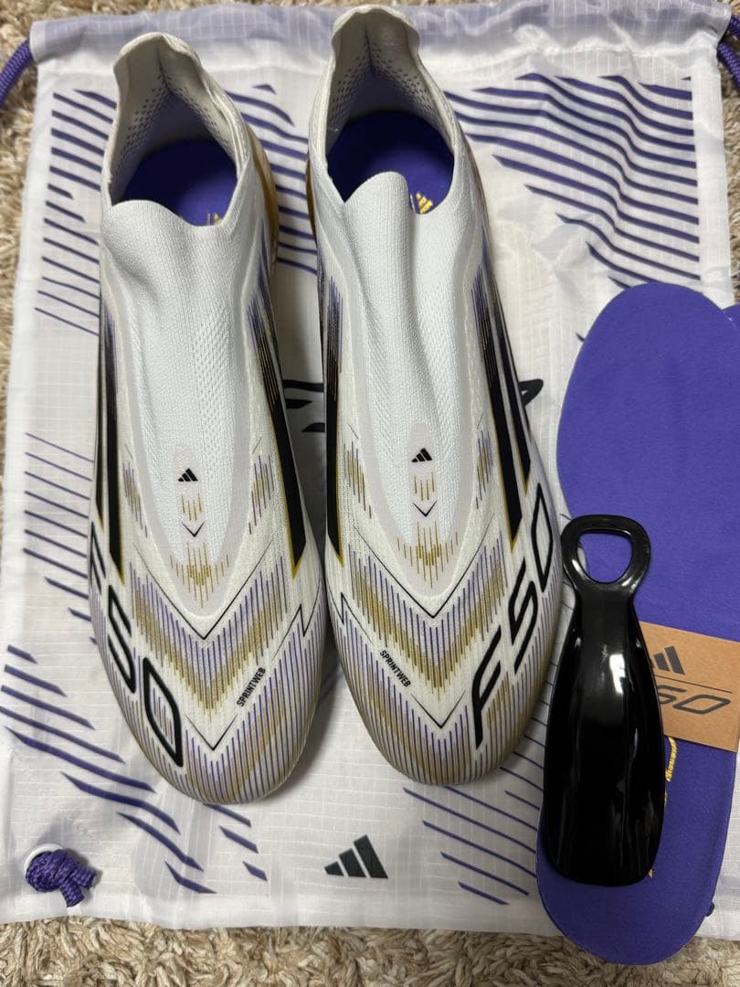 adidas F50 エリート LL FG 27cm 紐なし