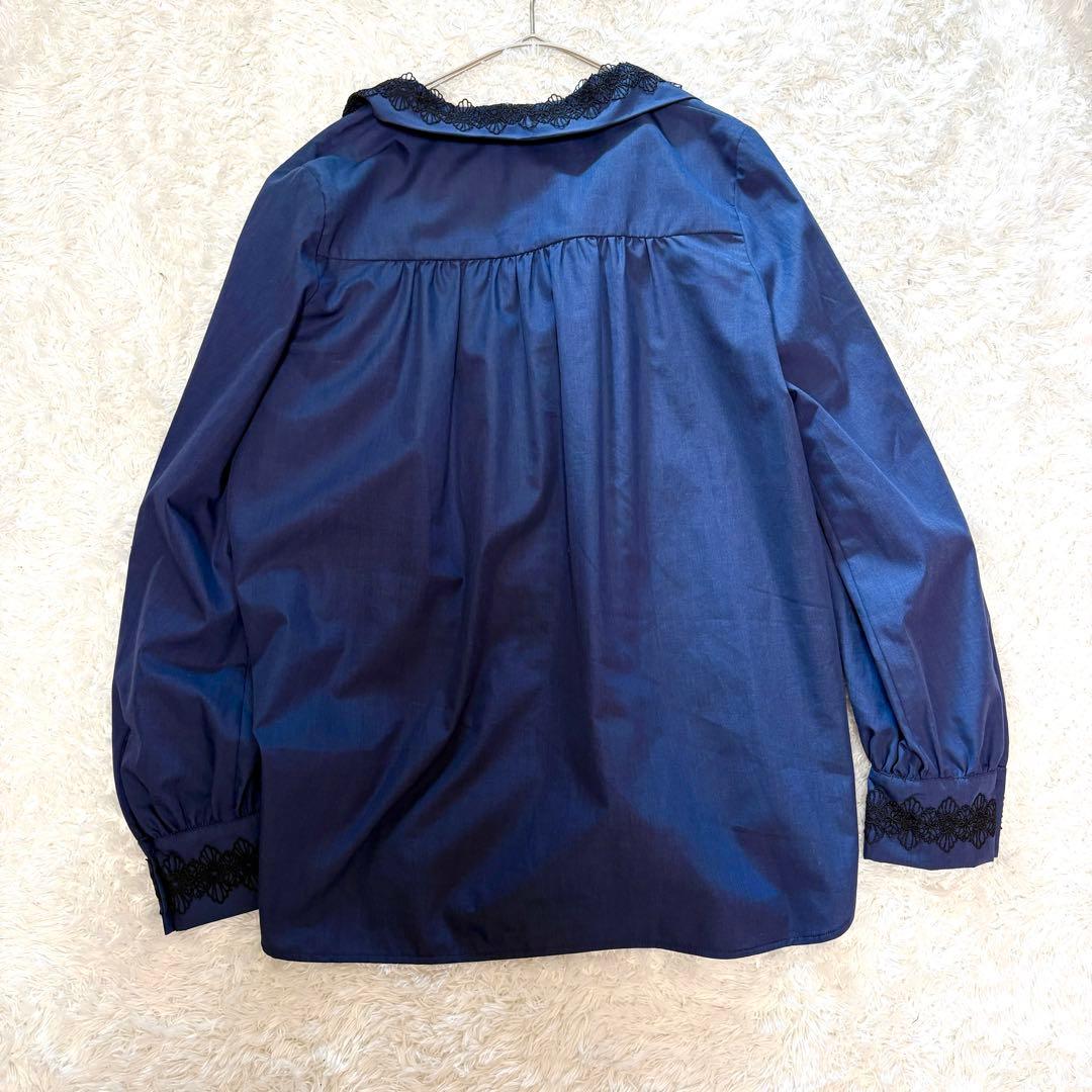 UNITEDARROWS レース コンビ ボウタイ リボン ブラウス シャツ