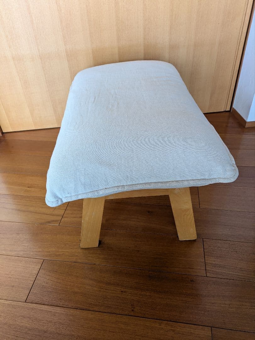 無印良品 MUJI ハイバック リクライニング ソファ用オットマン アイボリー