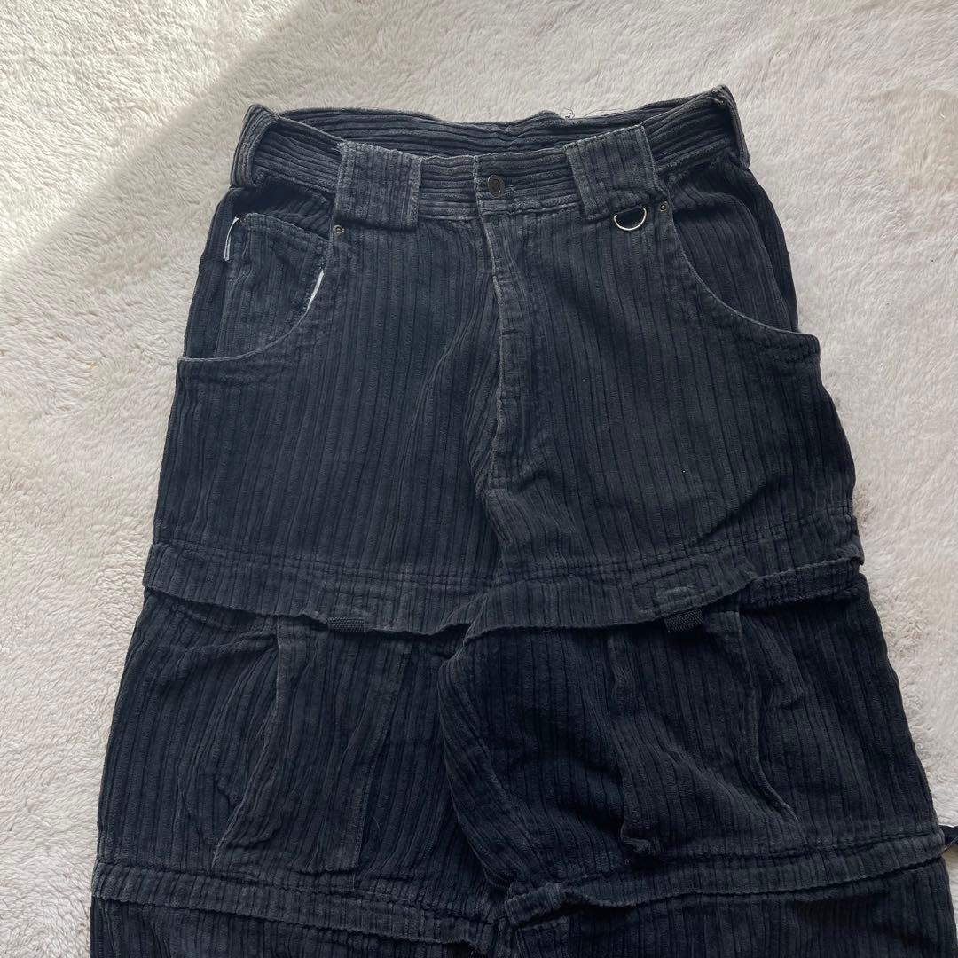 レア　Vintage 90s 古着　2Wayコーデュロイ　カーゴパンツ M