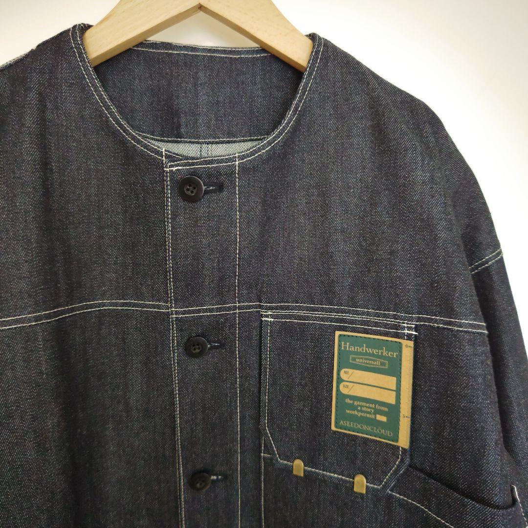 Handwerker ハンドベーカー ノーカラーデニムコート