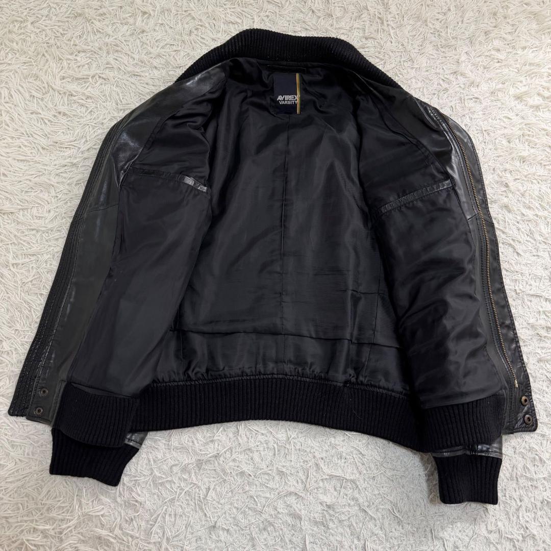 16961✨アヴィレックス XL ホースハイド ミリタリー レザージャケット