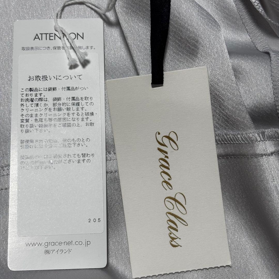 グレースクラス プリーツ切替 バイカラー ノースリーブワンピース　38 ロング丈
