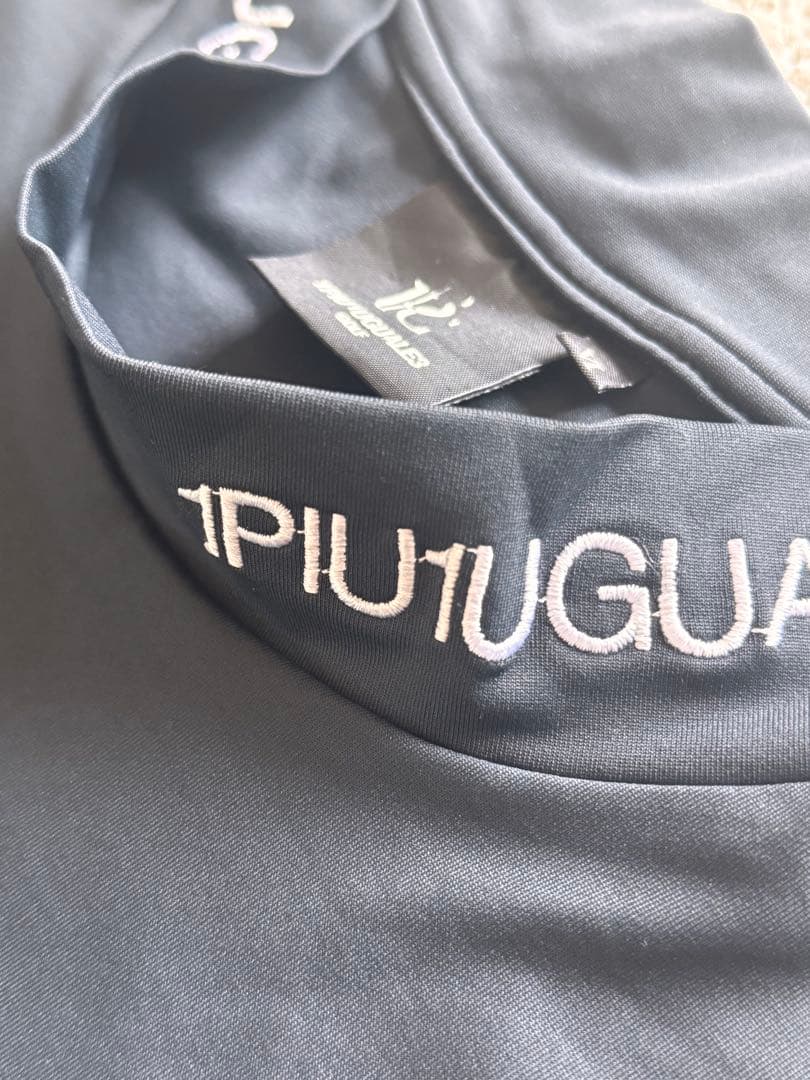 【美品】1PIU1UGUALE3 ロゴモックネック半袖Tシャツ ブラック