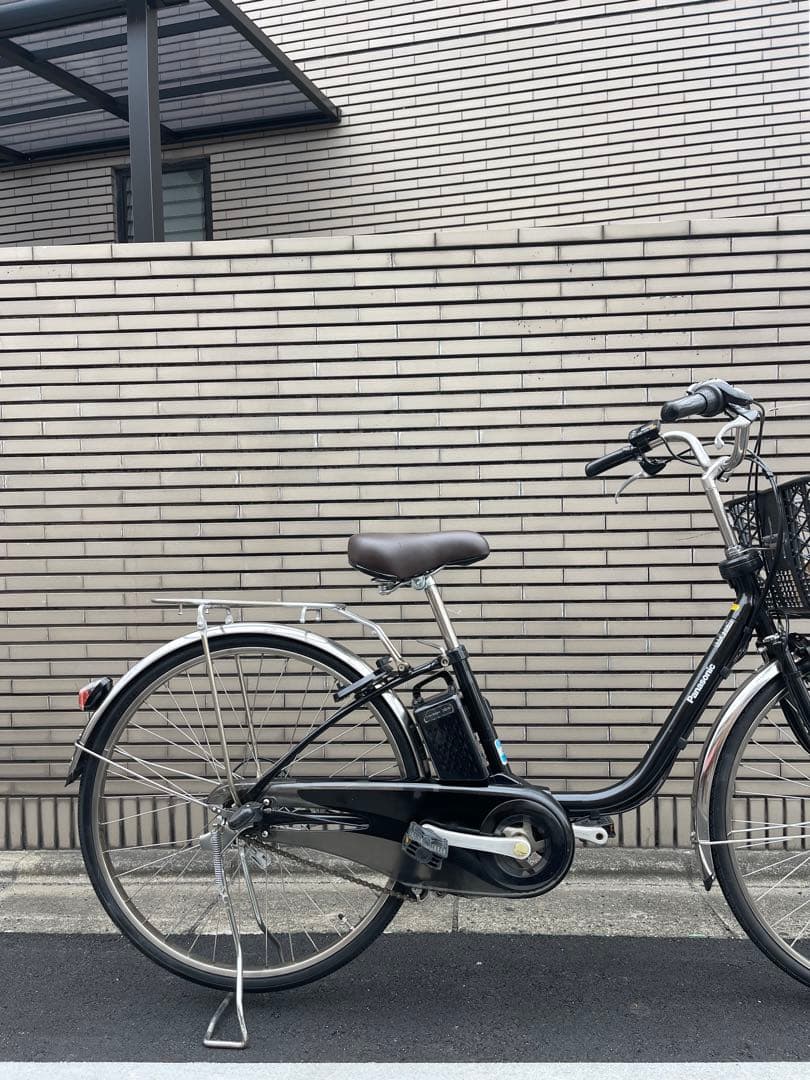電動アシスト自転車 ブラック 前カゴ付き