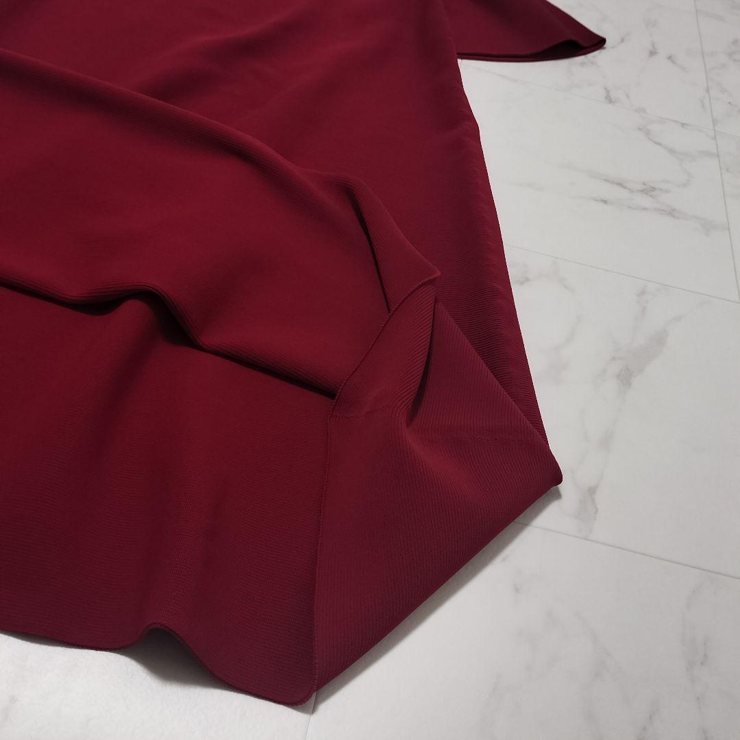 【最終価格】新品✨CFCL 　ベルスリーブ　ロングワンピース　Vネック　赤系