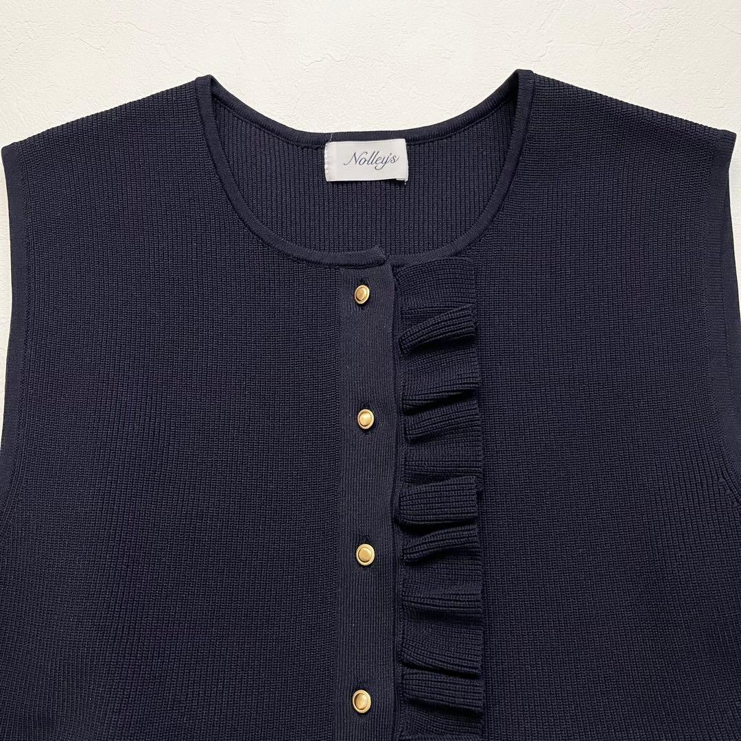 美品 2WAY仕様 フリル付き ペプラムベスト NOLLEY’S