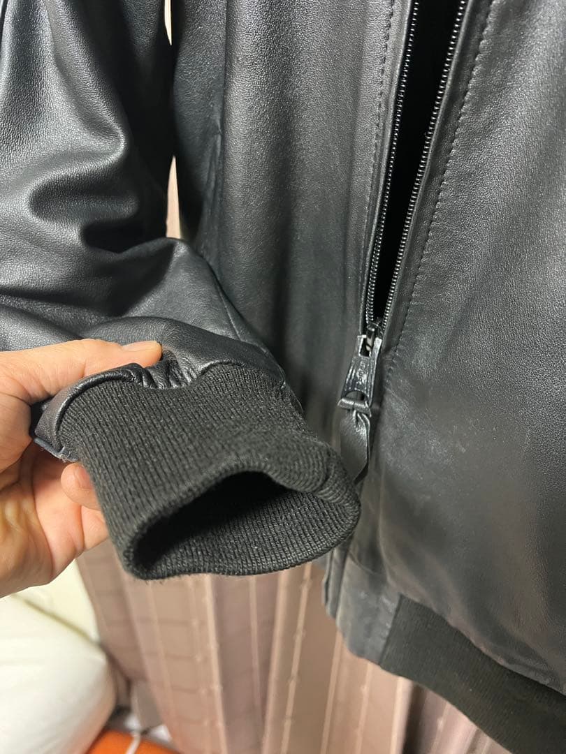 Schott ブラック レザージャケット S 春先に丁度いいラムレザーです！
