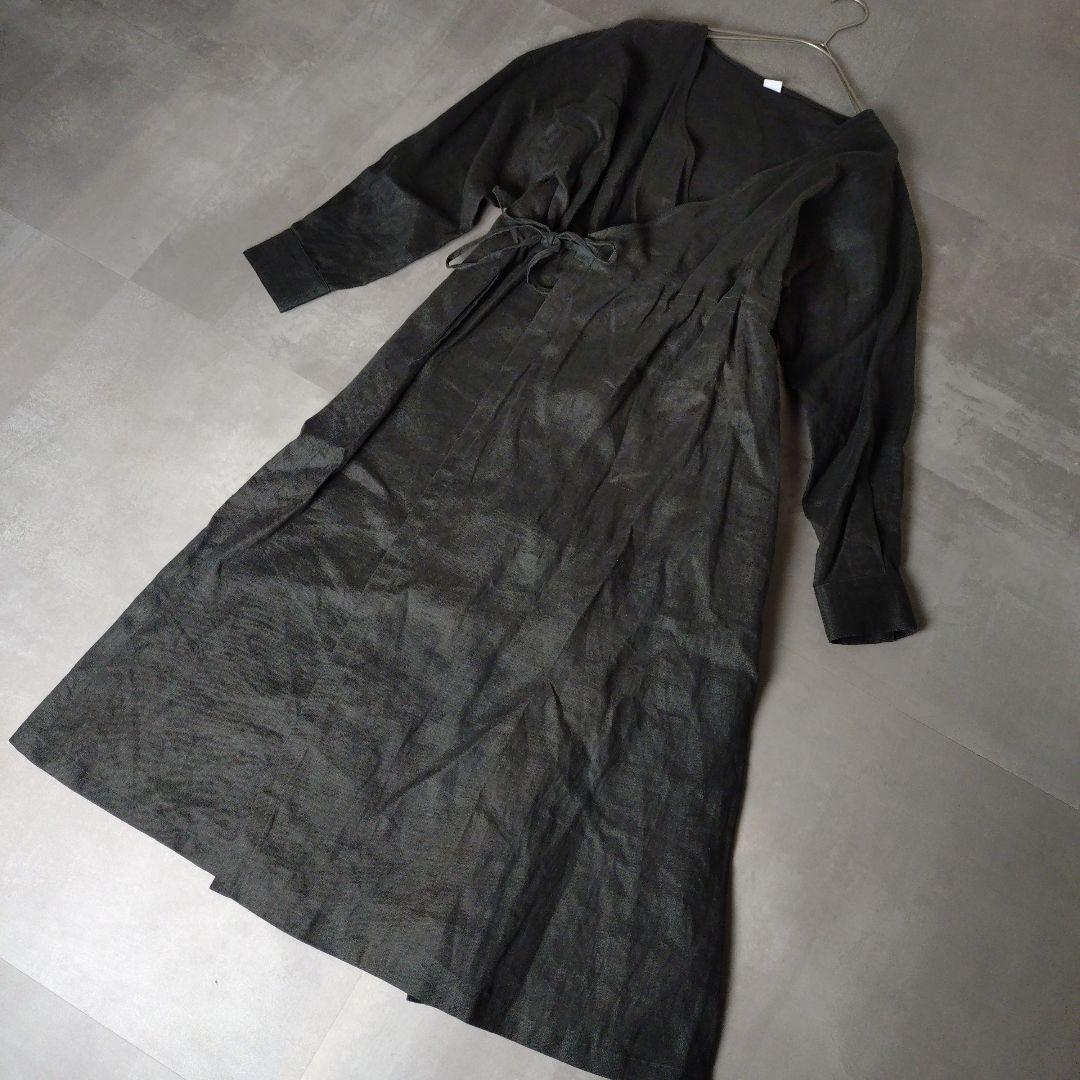 wafu. Linen dress リネン カシュクール ワンピース 2way