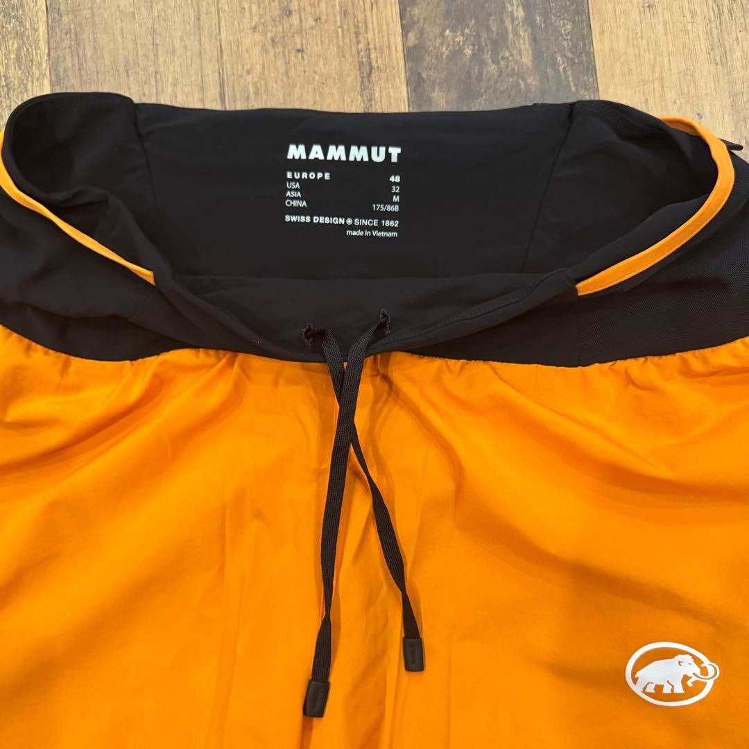 MAMMUT トレイルラン　ランニングショーツ オレンジ/ブラック M トレラン