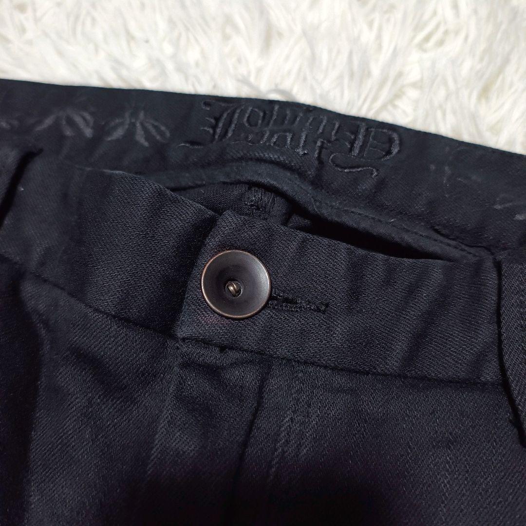 JOHNNY WOLF 裾ジップ スキニー ブラック