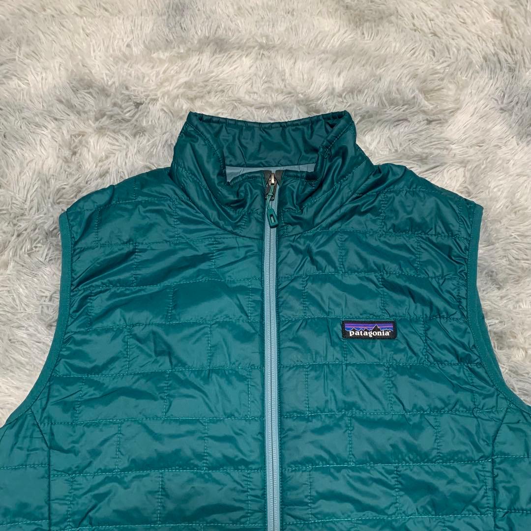 ★patagonia キルティングベスト ダウンベスト ナノパフベスト 緑★