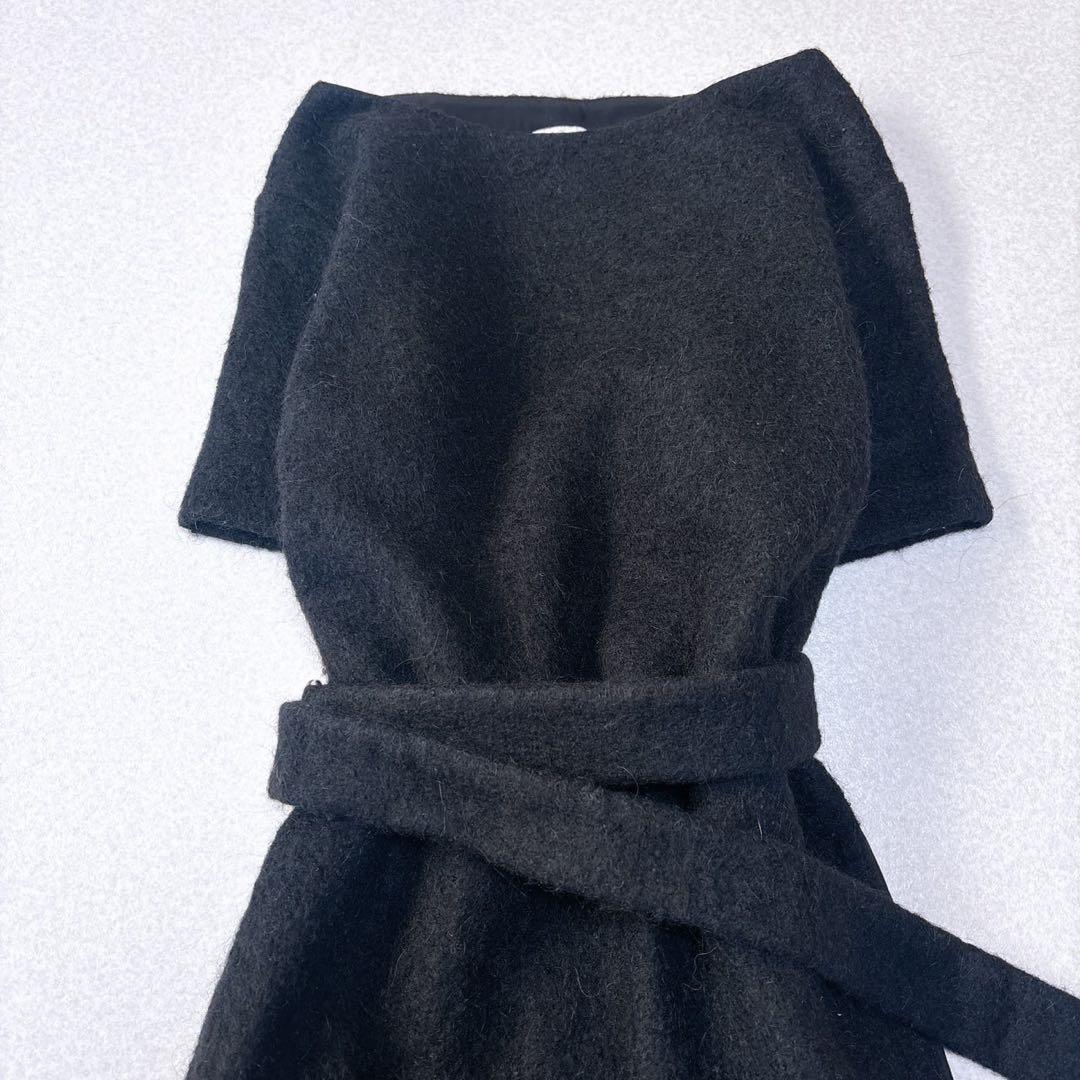 ドリスヴァンノッテン　モヘア混　ベルト付きドッキングワンピース　size36