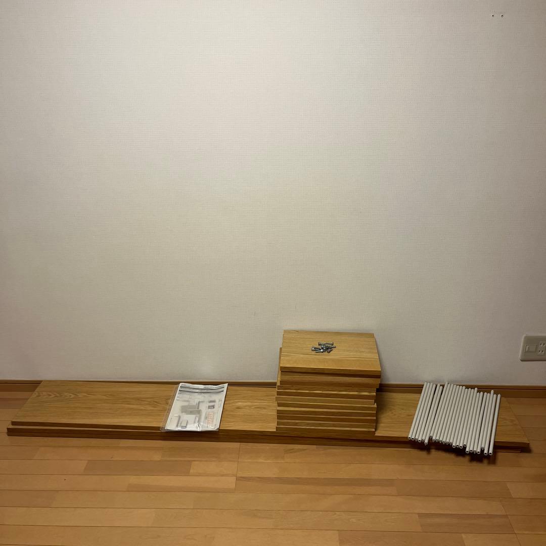 無印 美品 スタッキングシェルフセット・５段×２列・オーク材 muji