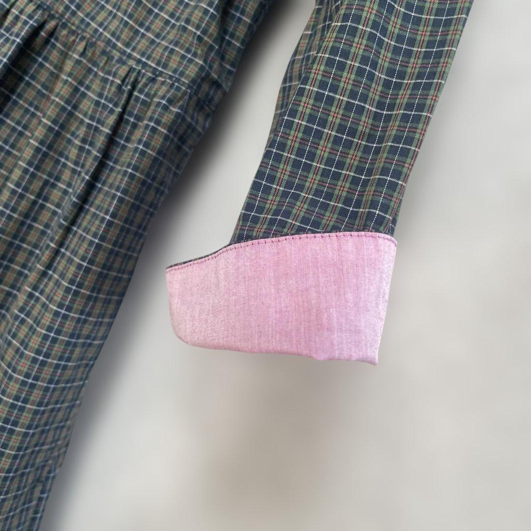＊美品＊みなとのてんらんかい／チェック　ワンピース シャツワンピース