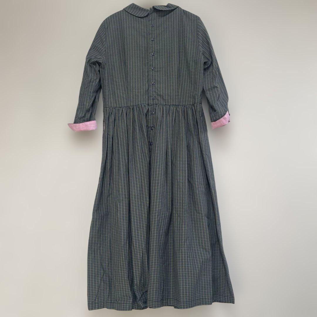 ＊美品＊みなとのてんらんかい／チェック　ワンピース シャツワンピース