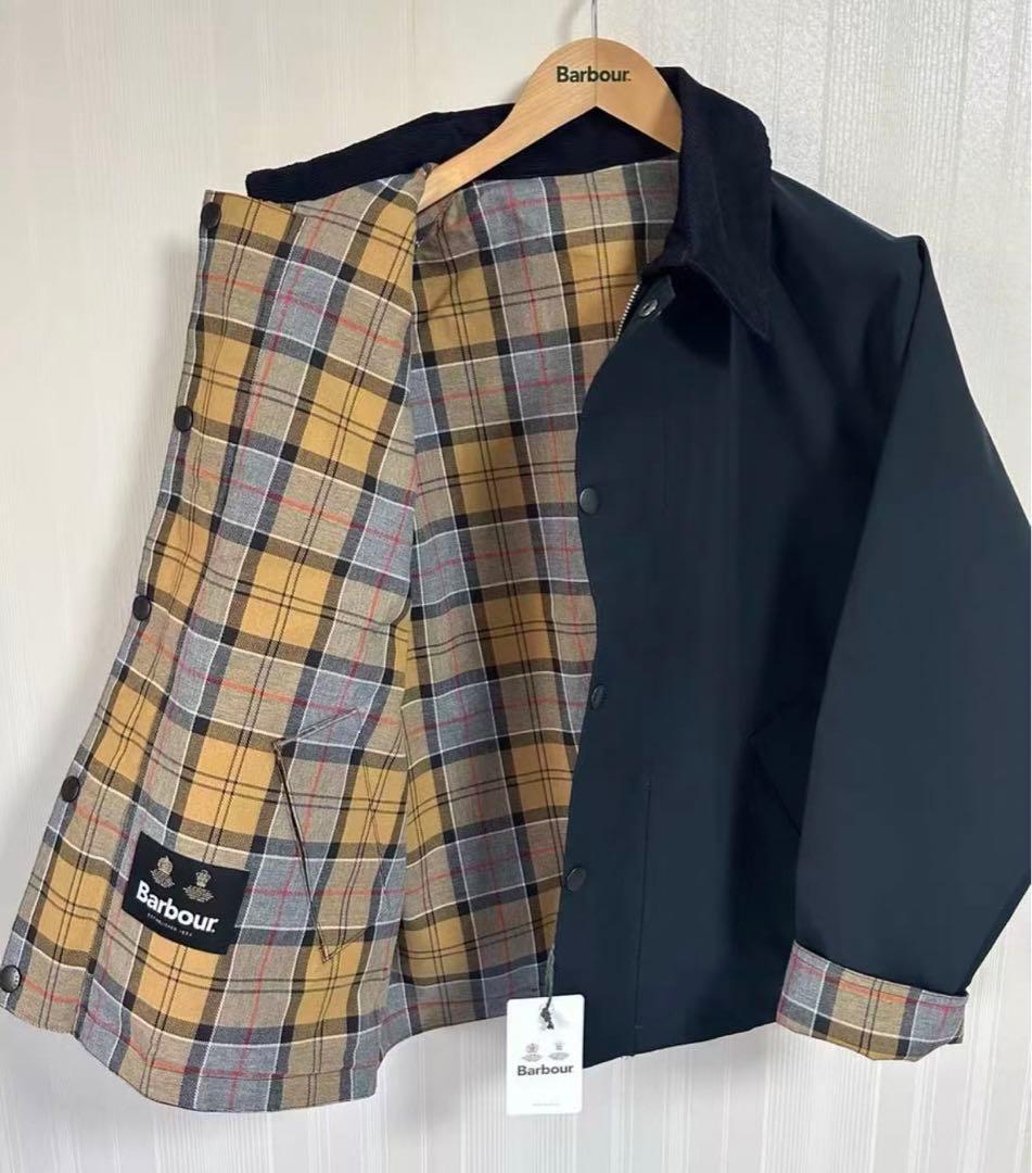Barbour モッズコート ネイビー チェック柄
