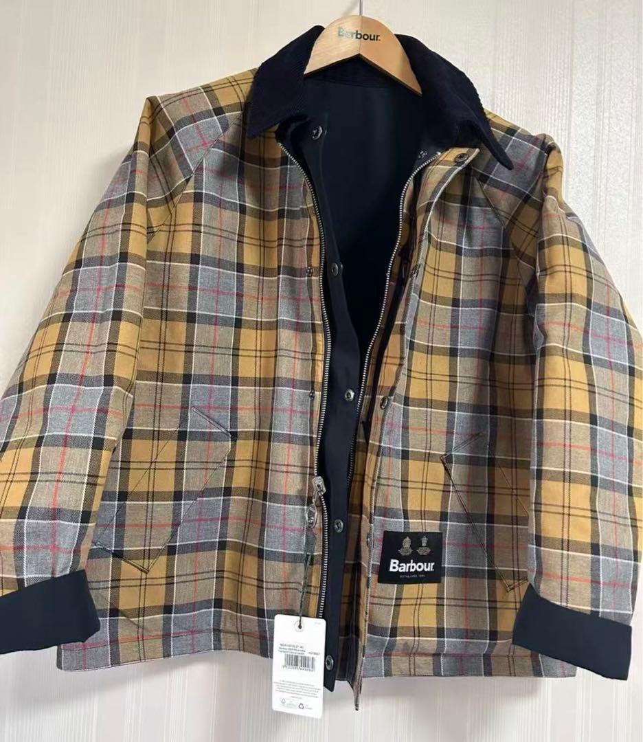 Barbour モッズコート ネイビー チェック柄