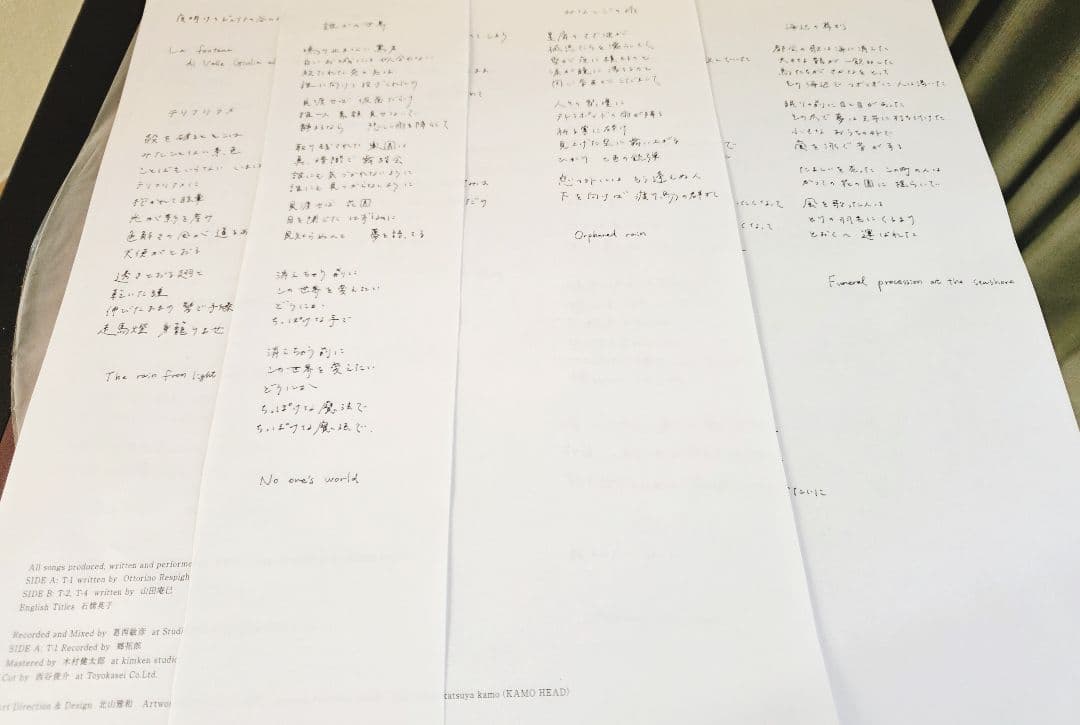 a*t様 美品!オマケ付き!青葉市子　檻髪　インサート付き!アナログ!