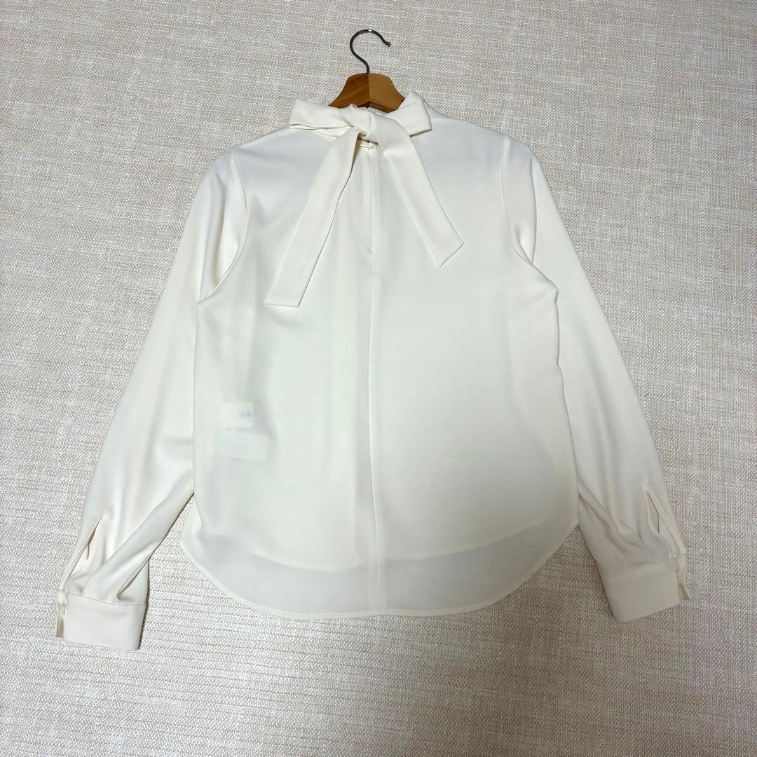 SOEJU ソージュ サテン バック リボン ロングスリーブ ブラウス Mサイズ