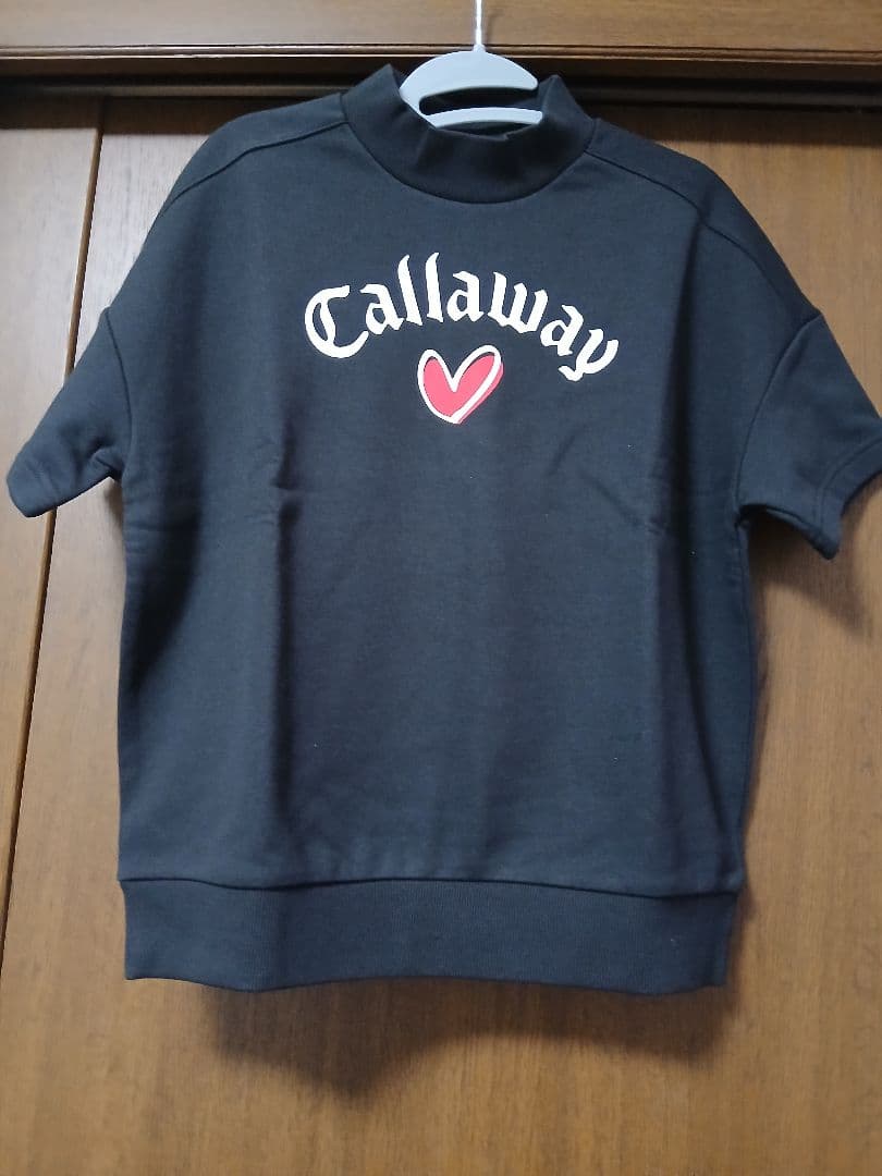 新品ラブCallaway ブラック ハートマーク 半袖シャツ　Mサイズ
