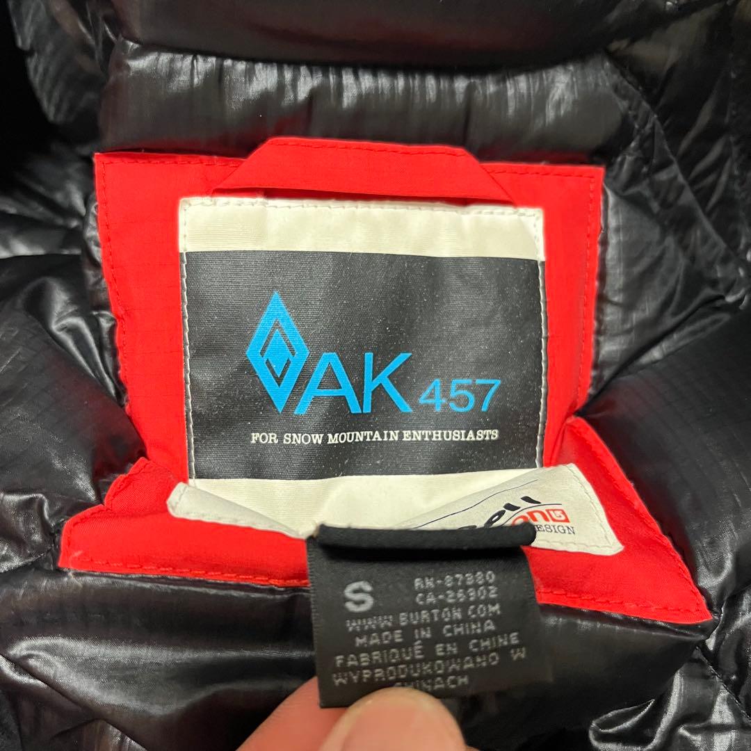 激レア 最高級 BURTON AK バートン AK457 ダウン 赤 レッド