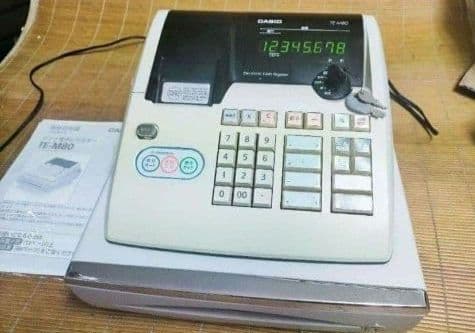 カシオレジスター　TE-M80　中古品　人気機種感熱紙　送料無料　808080
