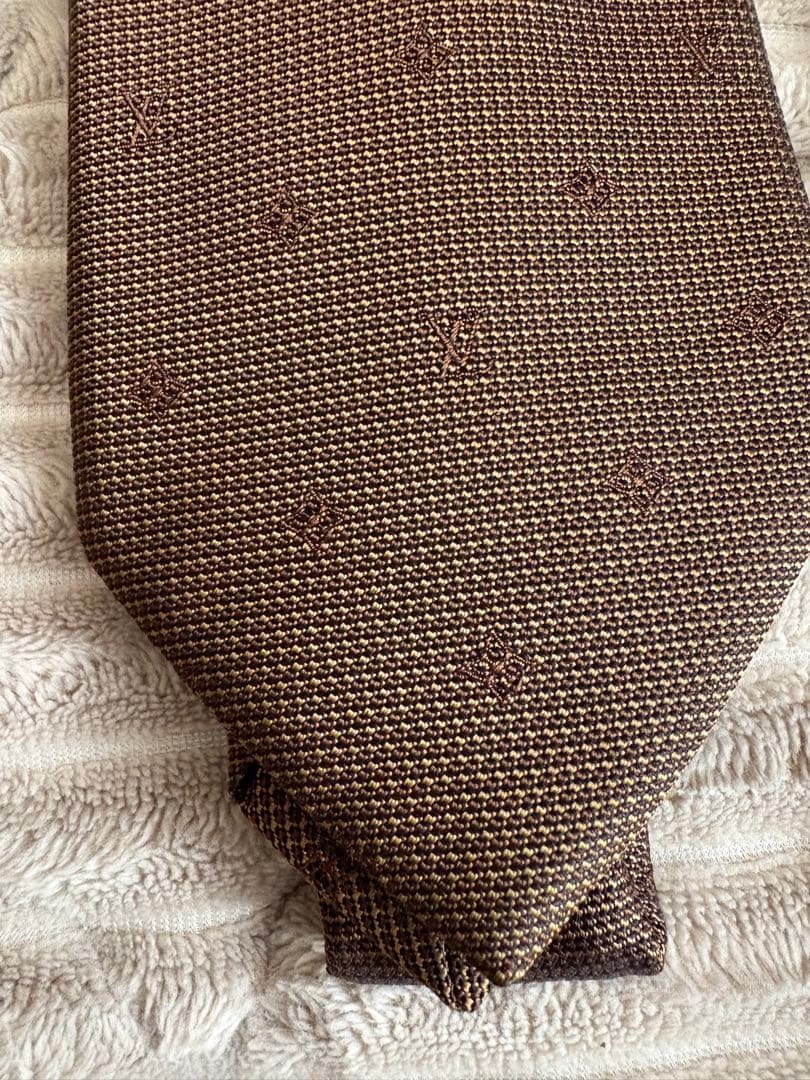 【美品】LOUIS VUITTON ブラウン ネクタイ シルク100%