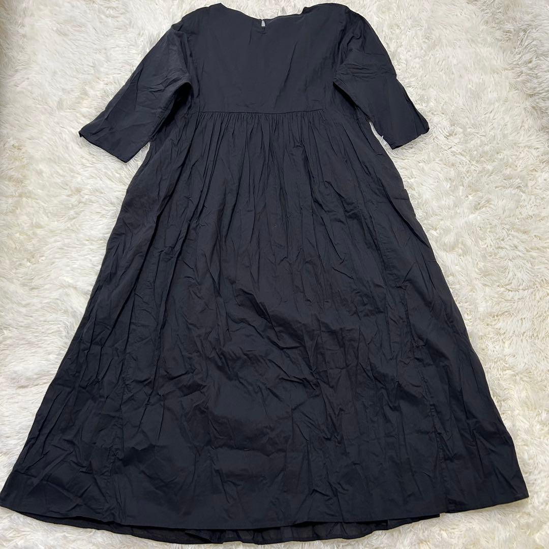 BEARDSLEY ビアズリー ワンピース マキシ丈 綿 黒 刺繍 大きいサイズ