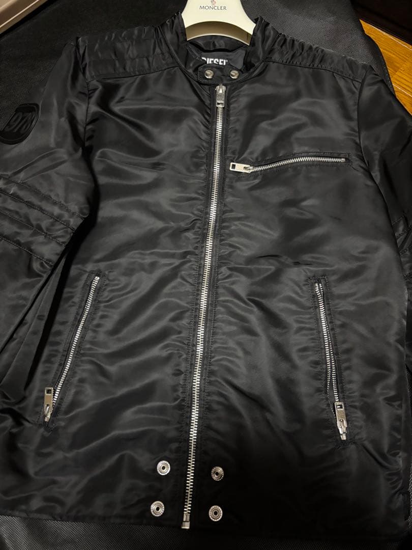DIESEL ブラック ライダースジャケット　エライザジャケット　タグ付き