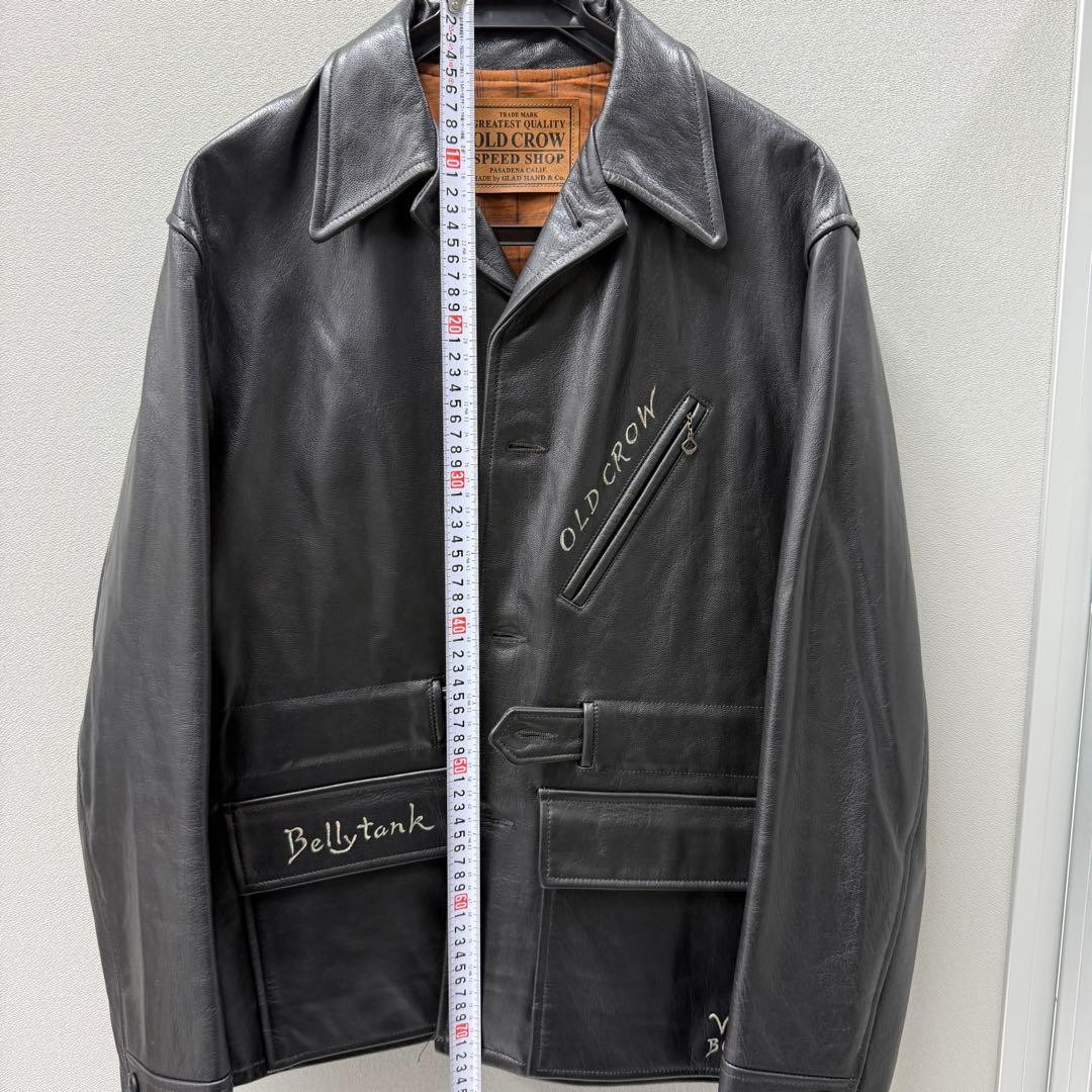 極美品 OLD CROW ゴートスキン レザー L 日本製 （k)