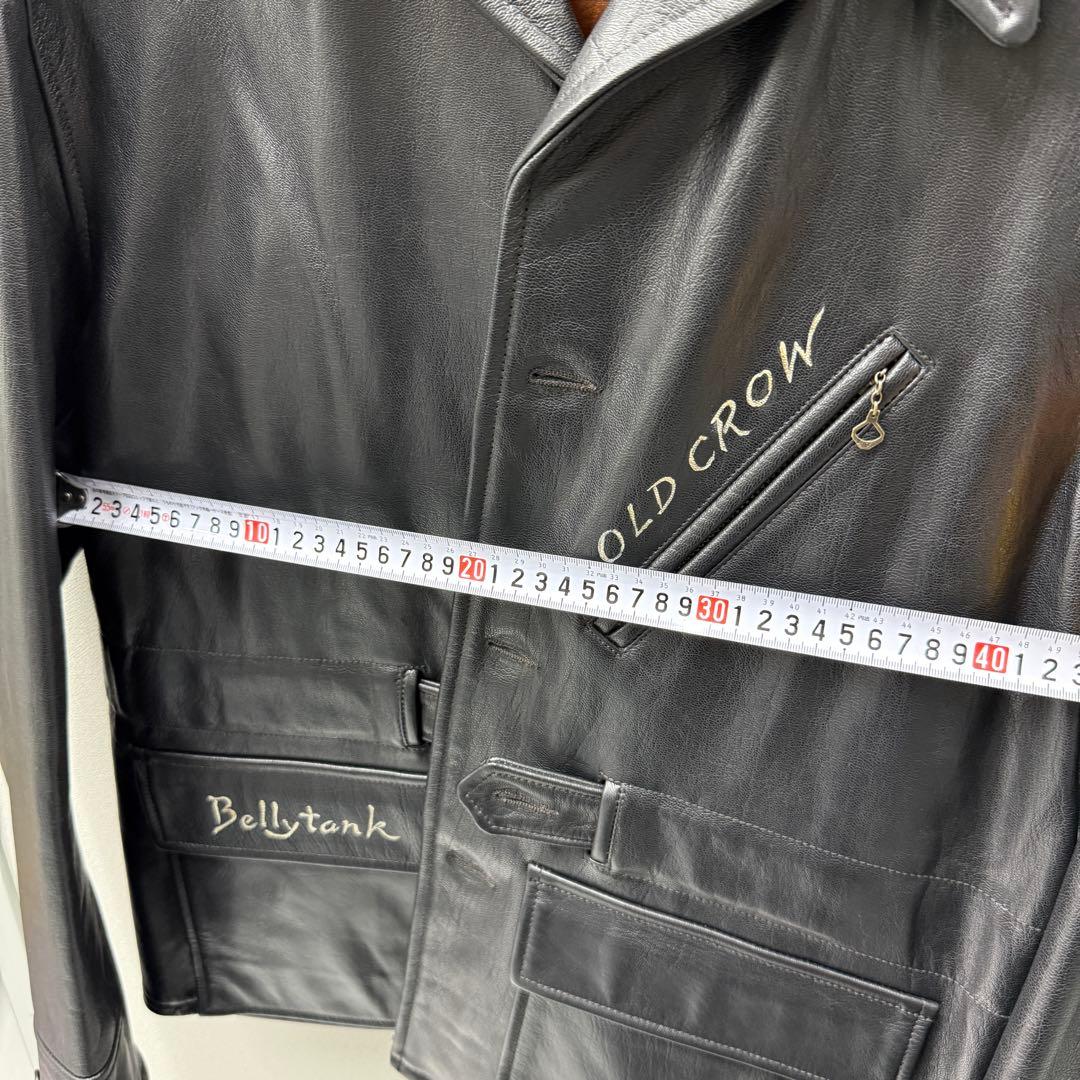 極美品 OLD CROW ゴートスキン レザー L 日本製 （k)