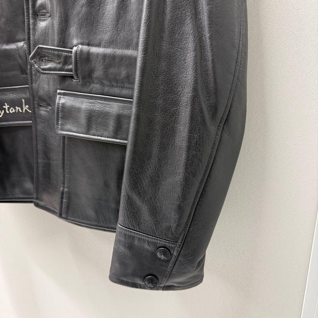 極美品 OLD CROW ゴートスキン レザー L 日本製 （k)