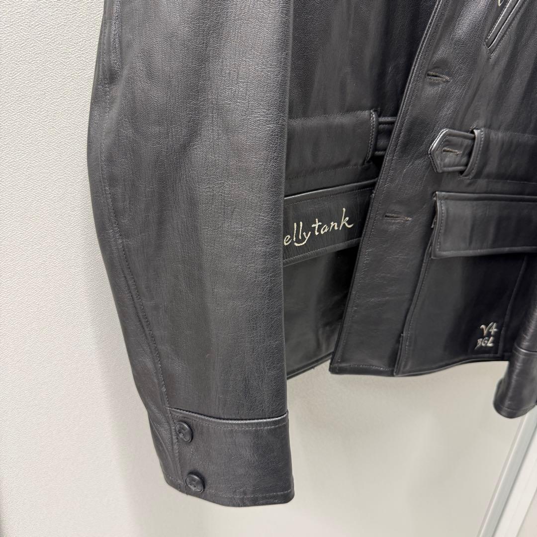 極美品 OLD CROW ゴートスキン レザー L 日本製 （k)