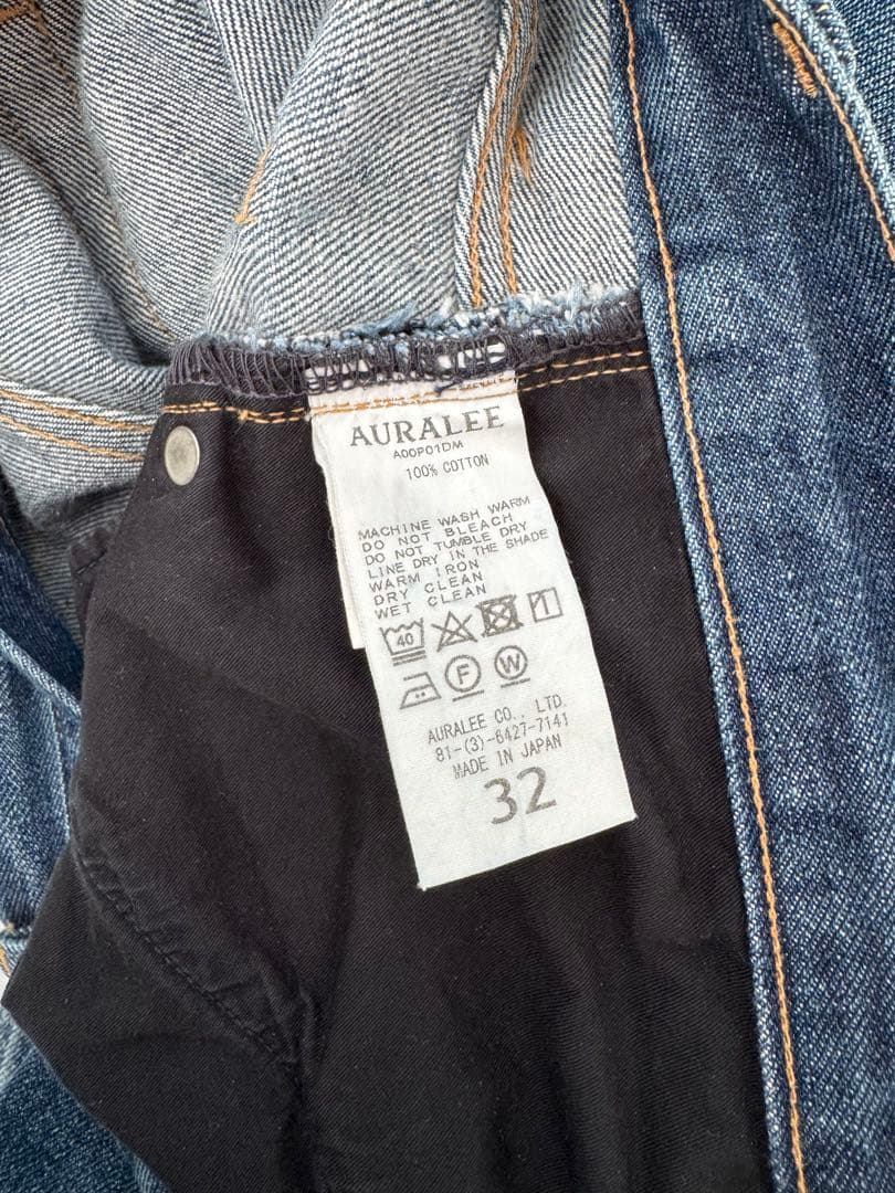 パンツ AURALEE HARD TWIST DENIM 5P PANTS 32