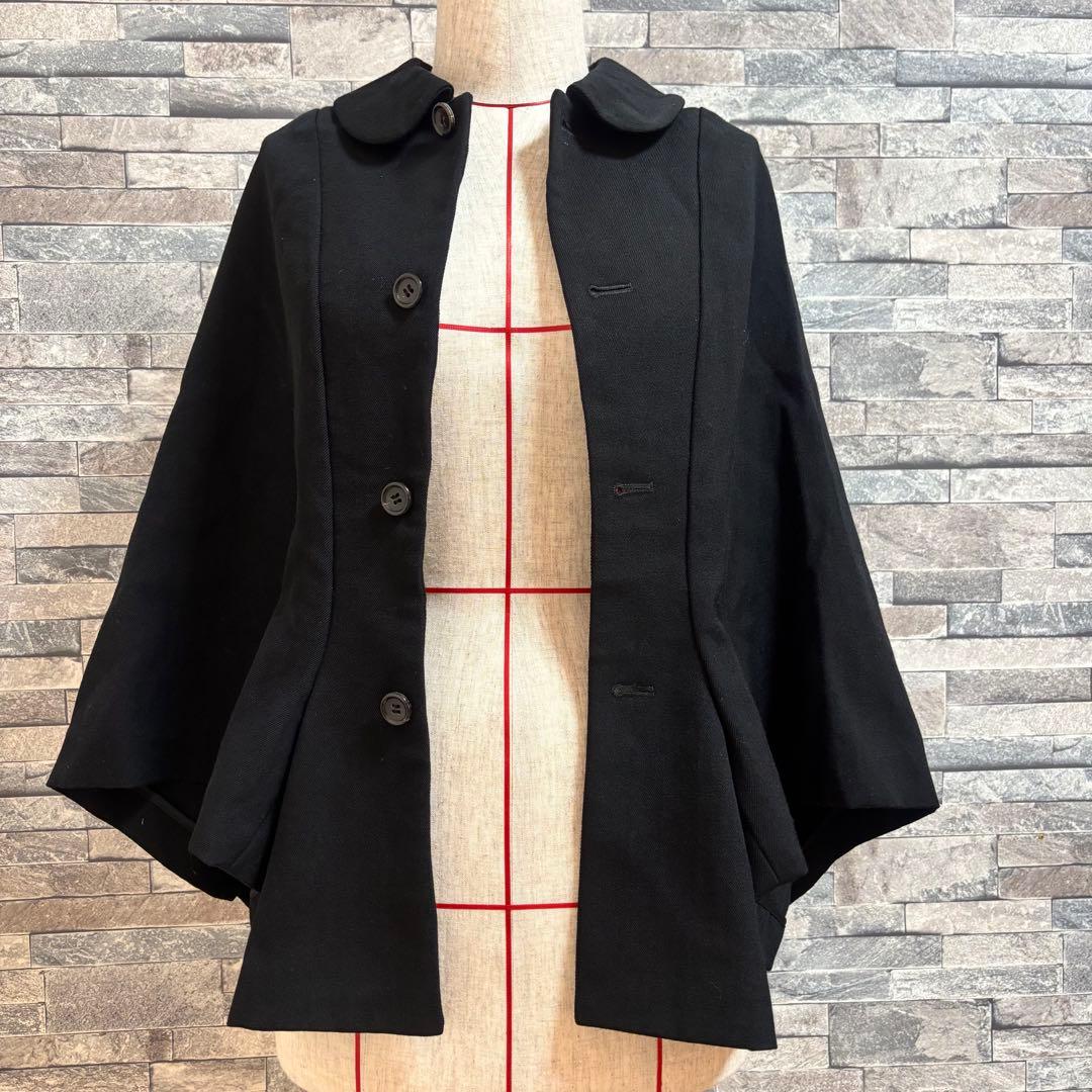 COMME des GARCONS コムデギャルソン アウター 黒 ポンチョ