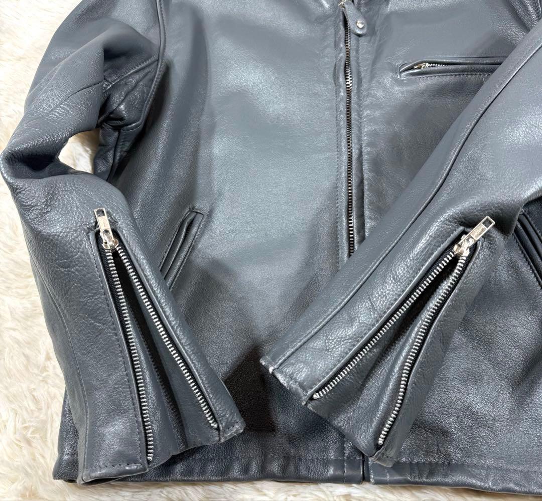 Schott 641 ショット シングルライダース グレー