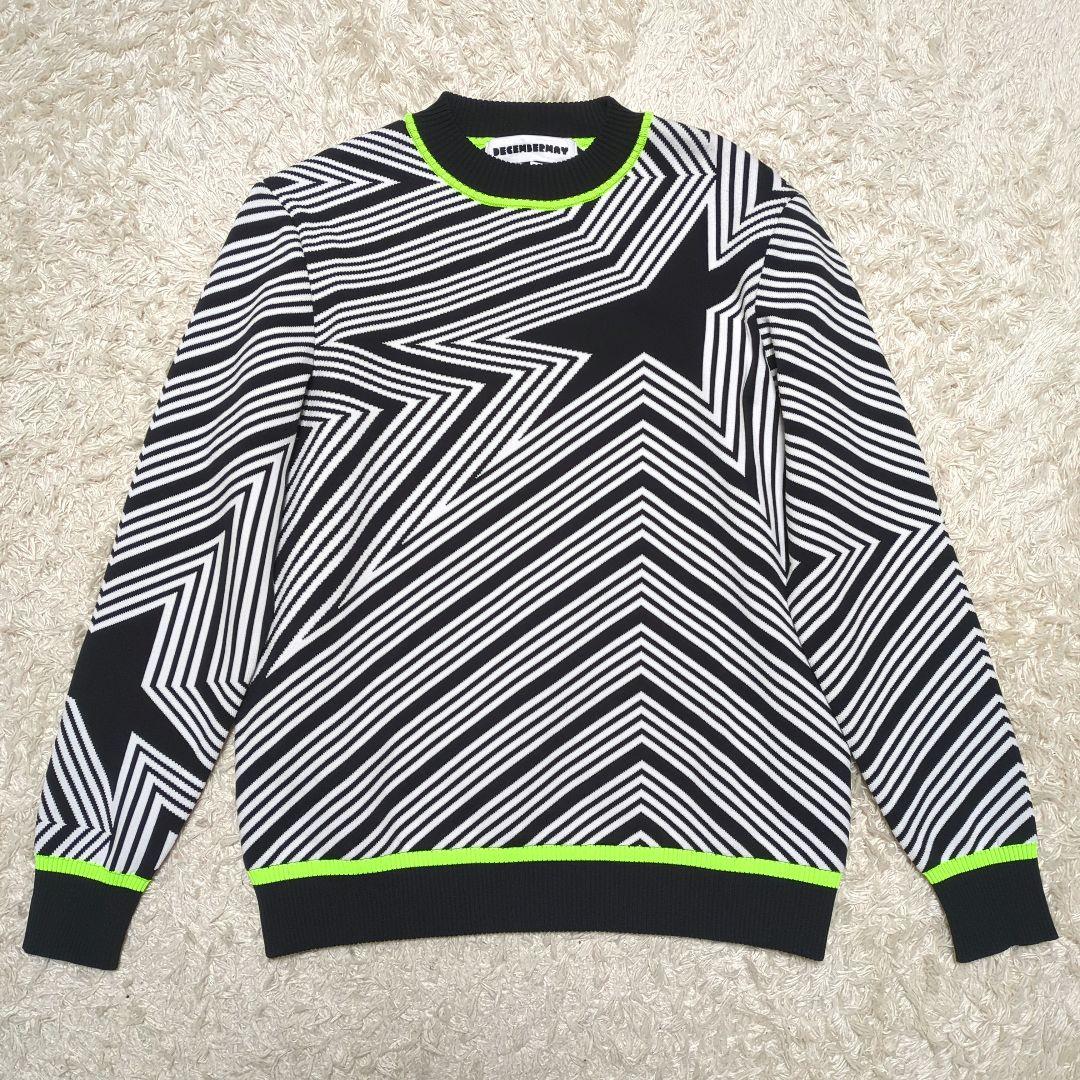 【美品】ディセンバーメイ ゴルフ ニット メンズ 総柄 M