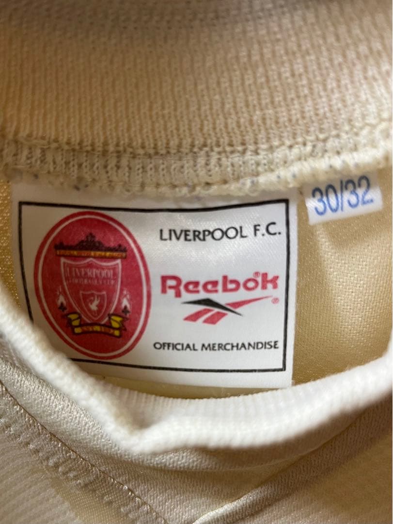 リバプールFC Reebok ジャージ 30/32 ホワイト