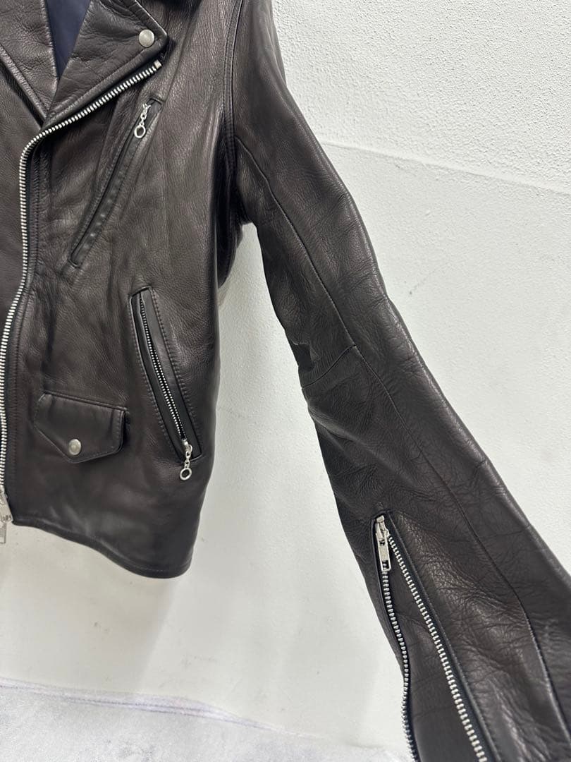 ☆ BEAMS+ ライダースジャケット 牛革 ダブル レザージャケット　Lサイズ