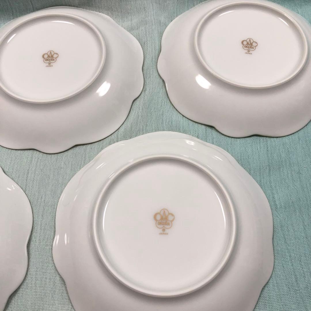 大倉陶園　花毬　梅型　小皿　五枚揃